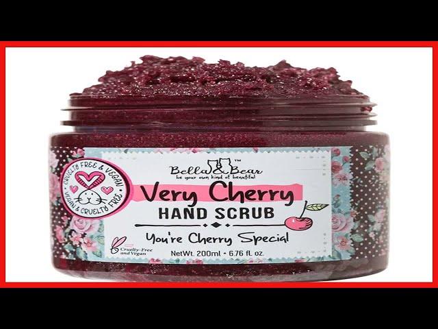 Bella & Bear Very Cherry Hand Scrub, No Harmful Chemicals, Cruelty-Free, Vegan-Friendly Exfoliating