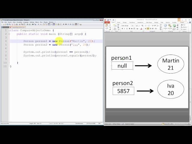 Java Tutorial - Compare Objects - Equality Operator Vs Equals Method