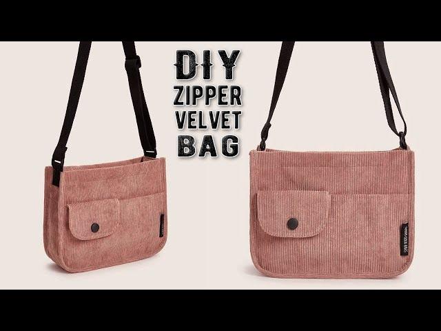 DIY Cloth Woman Bag with Pockets Making at Home | Korean Design Crossbody Bag Idea