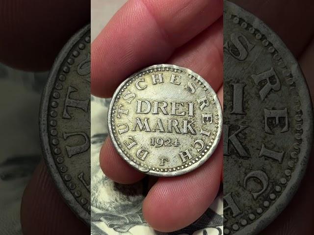 Drei Mark German Silver Coin-- Overly Excited Overview