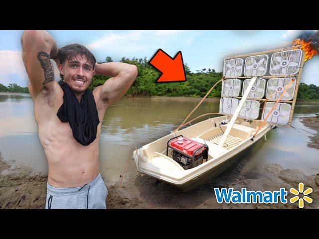 I got STRANDED on my homemade Walmart boat… gone wrong ￼