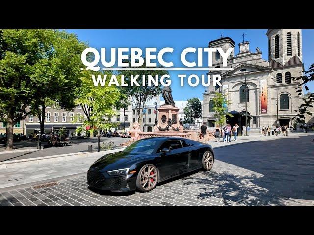 Quebec City Upper Town Walking Tour | 4K Summer 2024