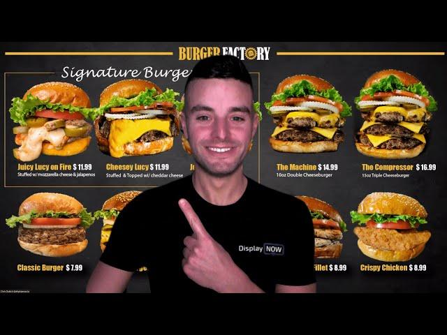 Let High Quality Images Do The Work Of Selling Specials With Canva & Display NOW Digital Signage