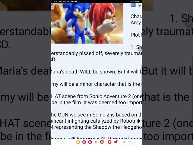 sonic movie 3 leaks