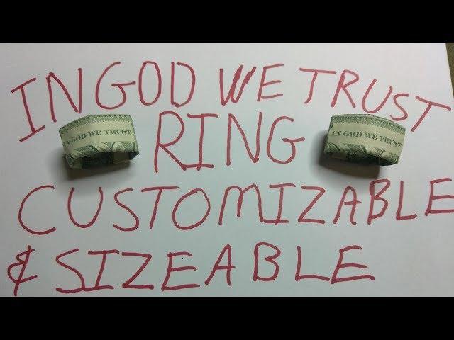 Easy Money Origami Ring With Inscriotion Customizable & Sizable Ring Design © #DrPhu