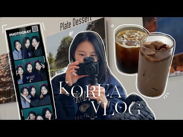 KOREA VLOG: exploring seoul cafes, shops, photo booths, hongdae, kbbq