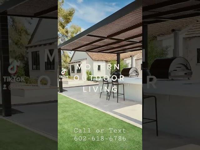 Beautiful 18x26 Adjustable Motorized Patio Cover Pergola in Paradise Valley, Arizona.