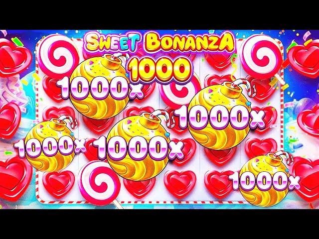 СВИТ БОНАНЗА 1000 СВОДИТ С УМА \ СЫГРАЛИ 5 БОМБ НА 1000X \ Sweet Bonanza 1000 занос \ заносы недели