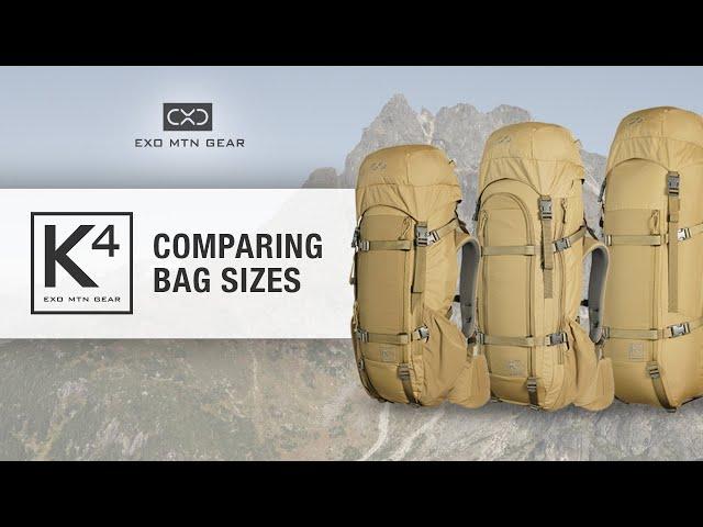 K4 Packs — Comparing Bag Sizes — Exo Mtn Gear