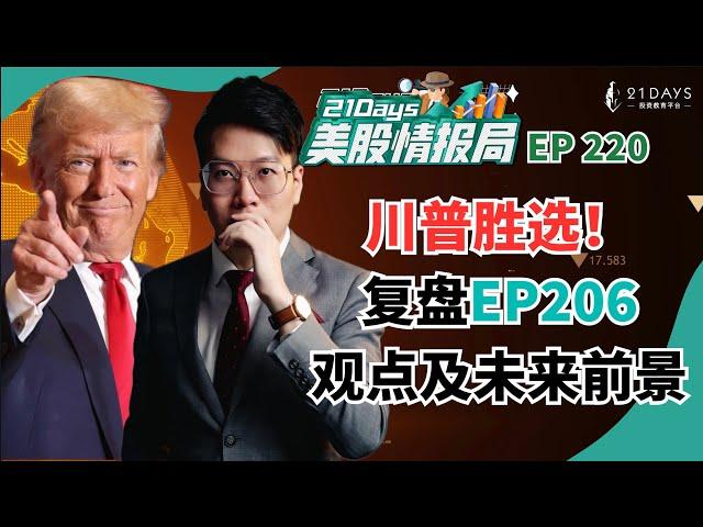 特朗普当选总统！大选后的市场走势如何？2024年终的最后机会是？《21 Days 美股情报局》 EP220【Jia Wei 导师】｜21天投资教育平台 美股分析 期权投资