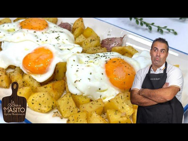 PATATAS AL AJILLO con huevo BRUTALES DE RICAS