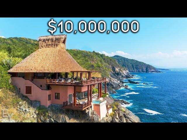 Touring MEXICO's Best $10,000,000 Cliffside Mansion!