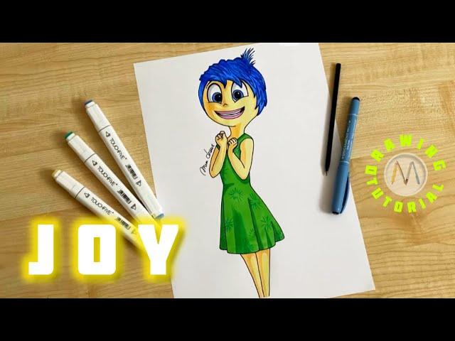 How to draw Inside Out two characters Joy / Joy Inside Out 2 drawing