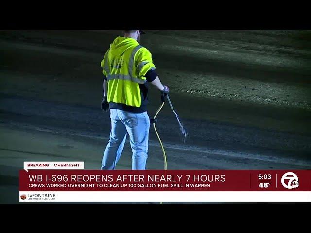 WB I-696 re-opens after nearly seven hours