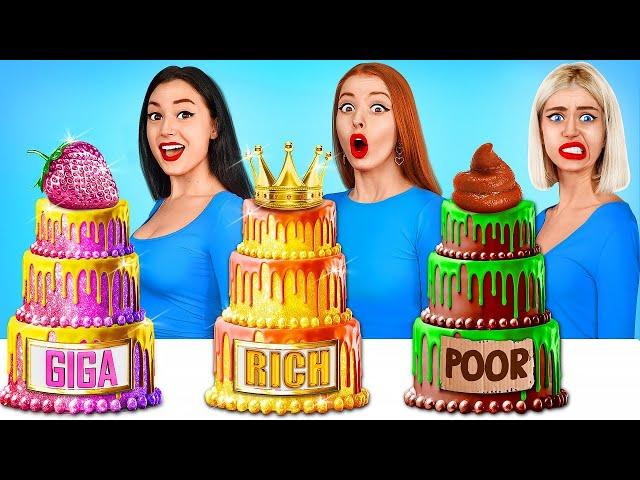 Rich vs Poor vs Giga Rich Food Challenge | Expensive vs Cheap Sweets War by Turbo Team