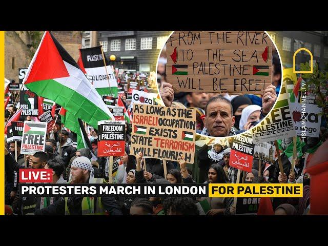 LIVE IN LONDON: PROTESTERS MARCH IN SOLIDARITY WITH PALESTINE