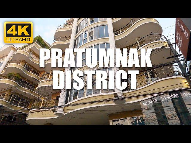 Walking at the Pratumnak District of the Pattaya  4K Walking Tour Thailand