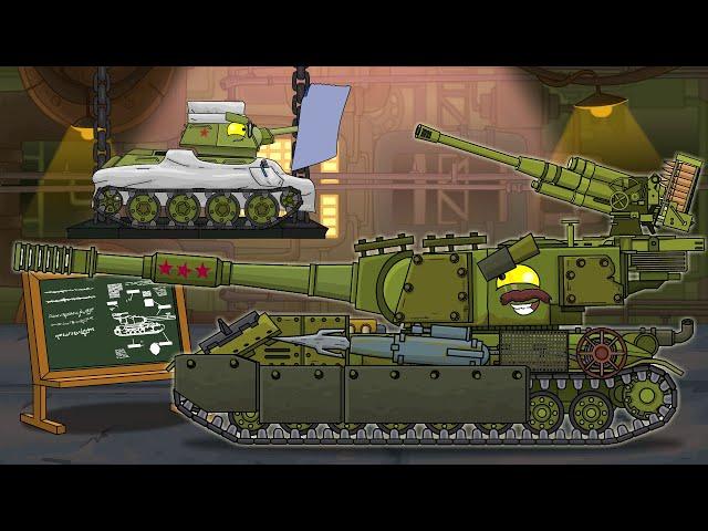 Major repair of transformation of Kitoboy. Cartoons about tanks