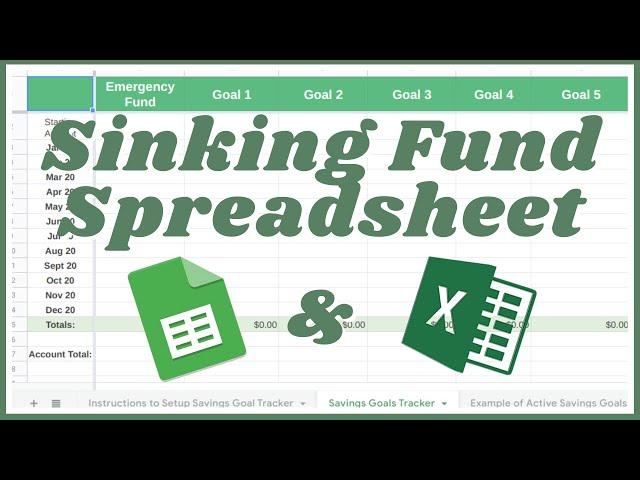 Make a Sinking Fund Spreadsheet in Google Sheets and Excel