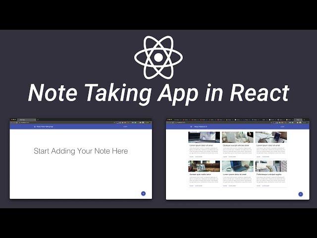 Simple Note Taking App in React JS