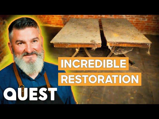 Expert Carpenter Rescues A Pair Of Antique Mahogany Tables | Salvage Hunters: The Restorers