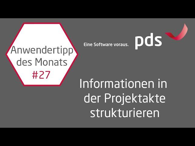 Projektakte strukturieren | Bereiche ausblenden | Anwendertipp #27