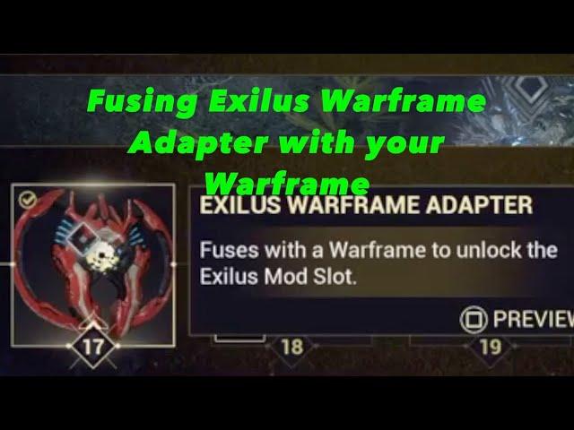 Fusing Exilus Warframe Adapter | Nightwave Rank 17 Reward | Warframe | The Glassmaker