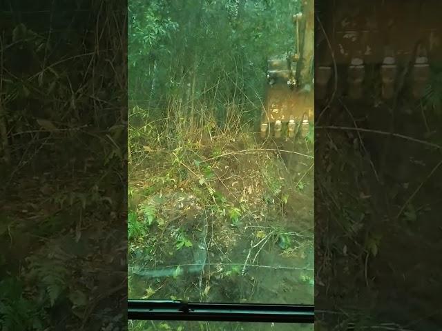 Escavadeira CAT..313D2L...muita chuva.. serviço interrompido...