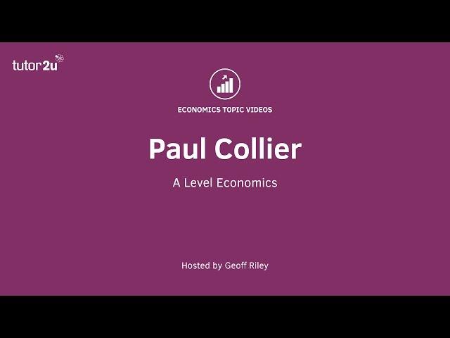 Economist Profile: Paul Collier