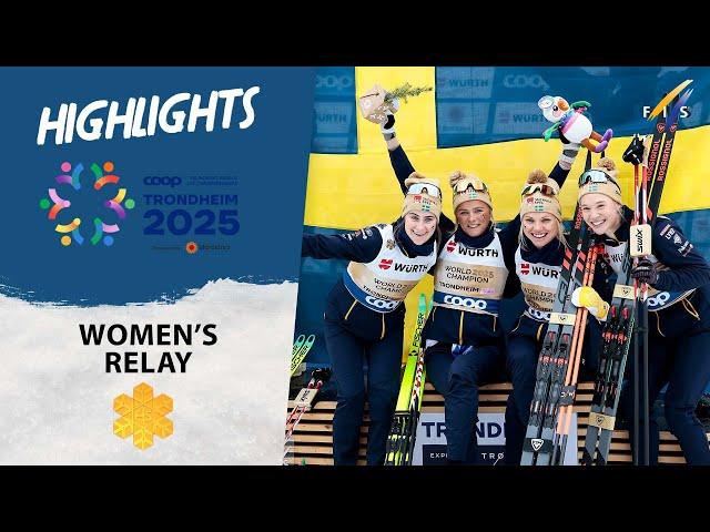 Sweden pip Norway by just 0.7 to win Women's Relay title | Trondheim 2025