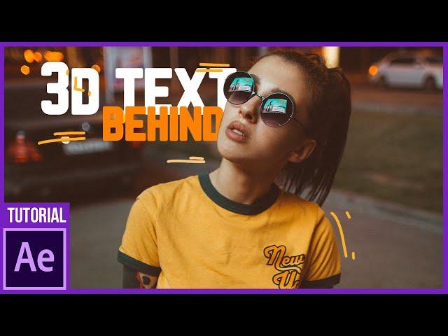 TEXT BEHIND moving OBJECTS After Effects Tutorial