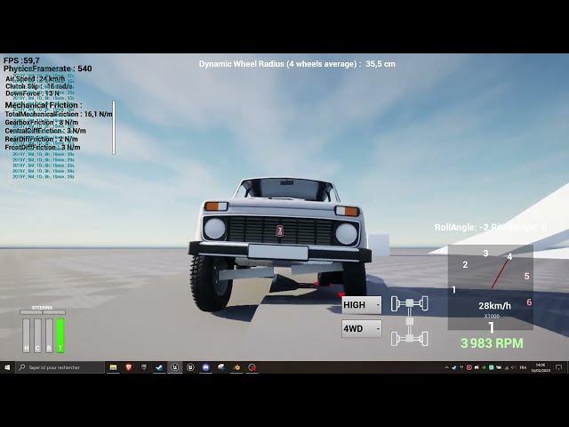 Update of the vehicle simulation // Unreal Engine