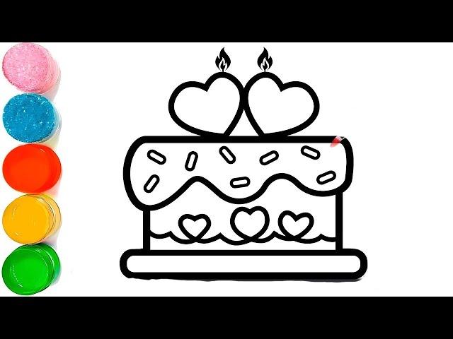 How To Draw A Valentine's Cake | Valentine's Day Cake Ideas