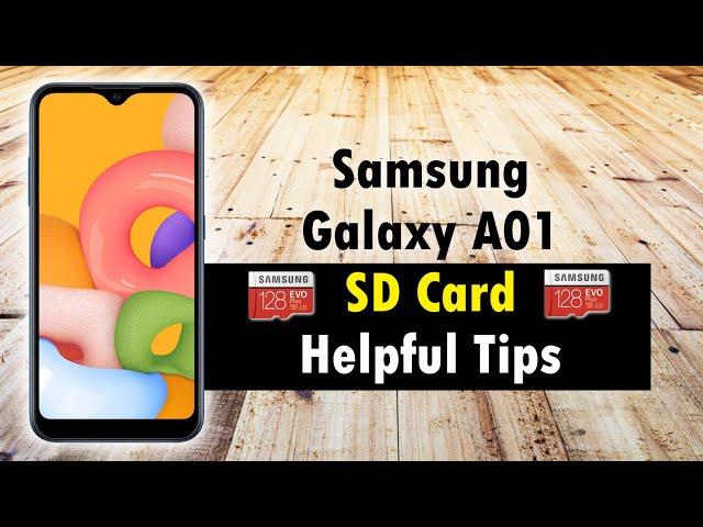 Samsung Galaxy A01 How to Install a Memory Card and Helpful Tips | h2techvideos