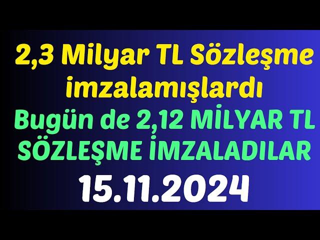 2,12 MİLYAR TL SÖZLEŞME İMZALADILAR #borsa #hisse #yorum #kaphaberi