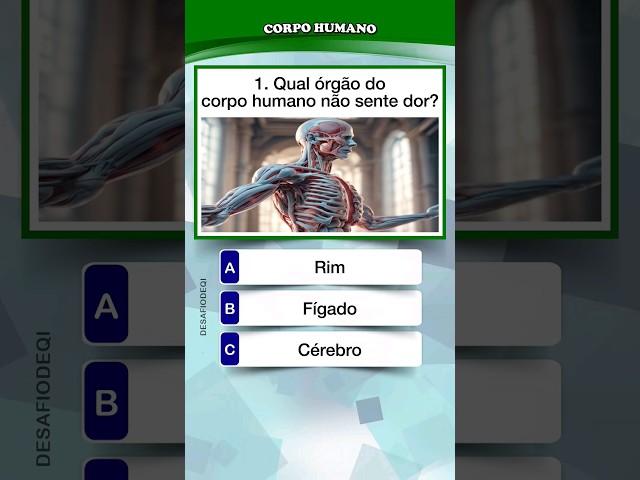 Desafio de QI com perguntas sobre o corpo humano