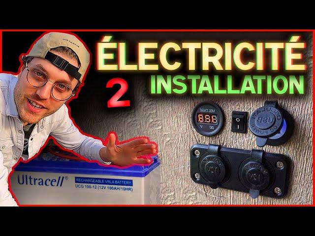 24. ÉLECTRICITÉ en fourgon : Installer les prises et batteries ! - Aménagement kangoo aménagé diy