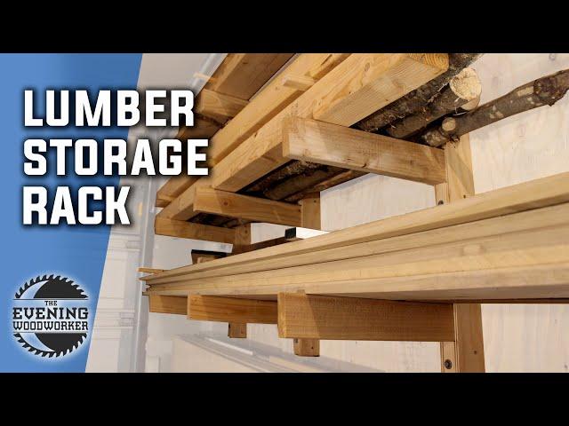 The EASIEST Lumber Storage Rack! | Evening Woodworker