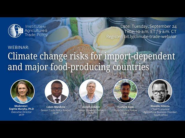 Climate change risks for import-dependent and major food-producing countries