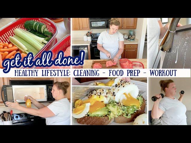 Healthy Lifestyle Changes GET IT ALL DONE MOTIVATION | Cleaning + Food Prep + Workout (WW BLUE PLAN)