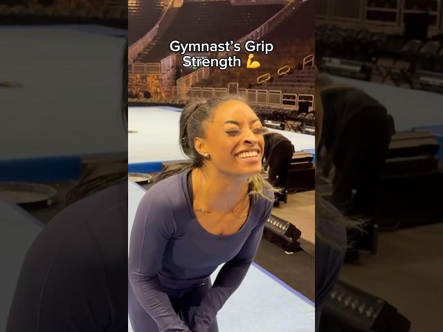 Gymnast grip strength challenge #sports #gymnastics #gymnast #olympics #goldoveramericatour #sport