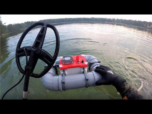 ОЗЕРО МЕЧТА/Поиск золота с системой хука/Underwater metaldetecting / Hookah system