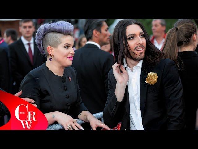 Kelly Osbourne meeting Curtis Ryan Woodside at Lifeball in Vienna