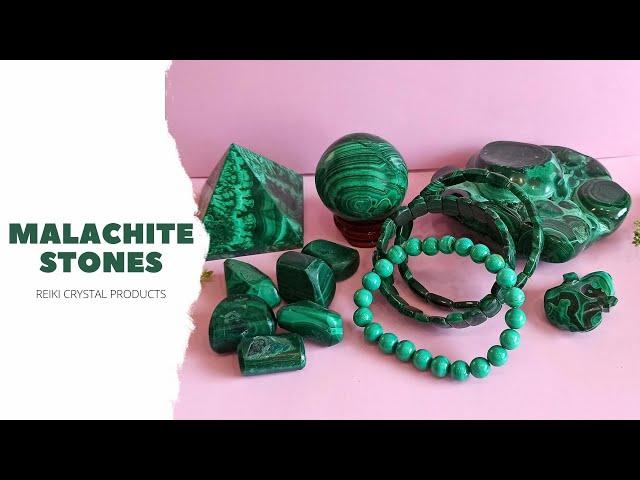 Natural Malachite Crystal Stone | Reiki Crystal Products | Crystal Healing | Reiki Healing