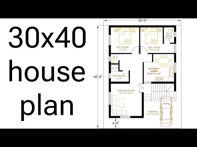 30x40 house plan | 30 by 40 house design | home design