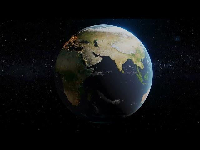 4K 3D Earth Globe Spinning (Night & Day)