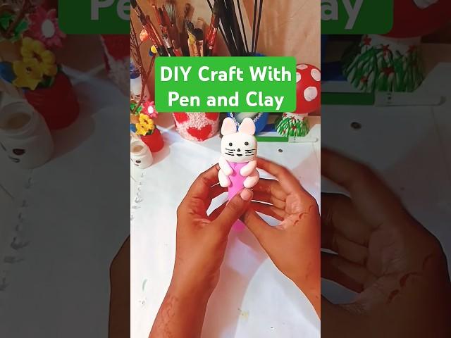 ️ DIY Pen Decoration with Clay | Cute Clay Craft by Rodela Shikha | Duet Alo  #diy #art #craft