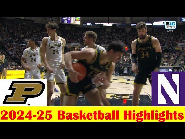 Northwestern vs #20 Purdue Basketball Game Highlights 1 5 2025