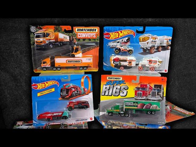 Truck Yeah! Unboxing Hot Wheels Super Rigs, Track Stars, Matchbox Convoy, & Retro Super Rigs Trucks