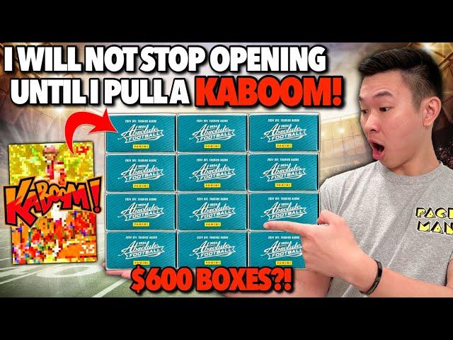 OPENING $600 BOXES OF ABSOLUTE FOOTBALL UNTIL I PULL A RARE KABOOM CASE HIT (INSANE)! 